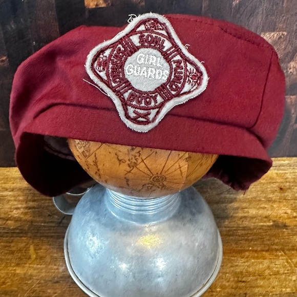 Antique Vintage Salvation Army Burgundy Girl Guard Hat - Picture 8 of 8